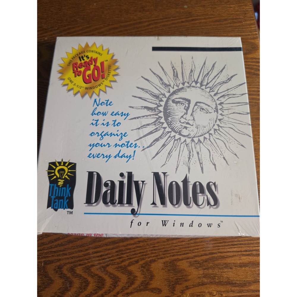 Daily Notes - By Think Tank, Vintage Computer software for Win 3.1 or Higher.